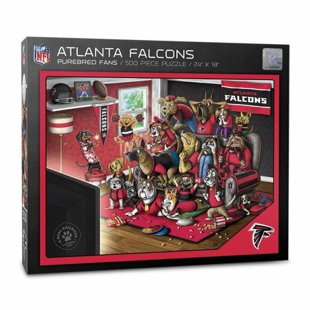 YOUTHEFAN 18 x 24 in. NFL Atlanta Falcons Purebred Fans Puzzle, Multi Color - A Real Nailbiter - 500 Piece 2501925